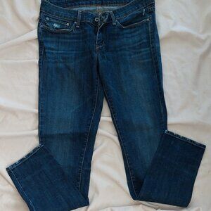 Levi's Jeans Womens 28 x 32 Blue Dark Denim Blue Stretch Mid-Rise Straight Leg